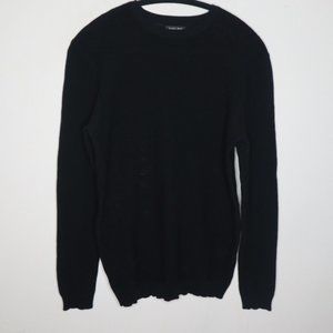 Zara Man Black Long Sleeve Knit Pullover Sweater